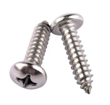 #8 x 1/2" Wood Screw Pan Head Sheet Metal Screws Phillips Drive Self Tapping ...
