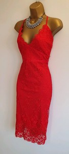 bright red bodycon dress