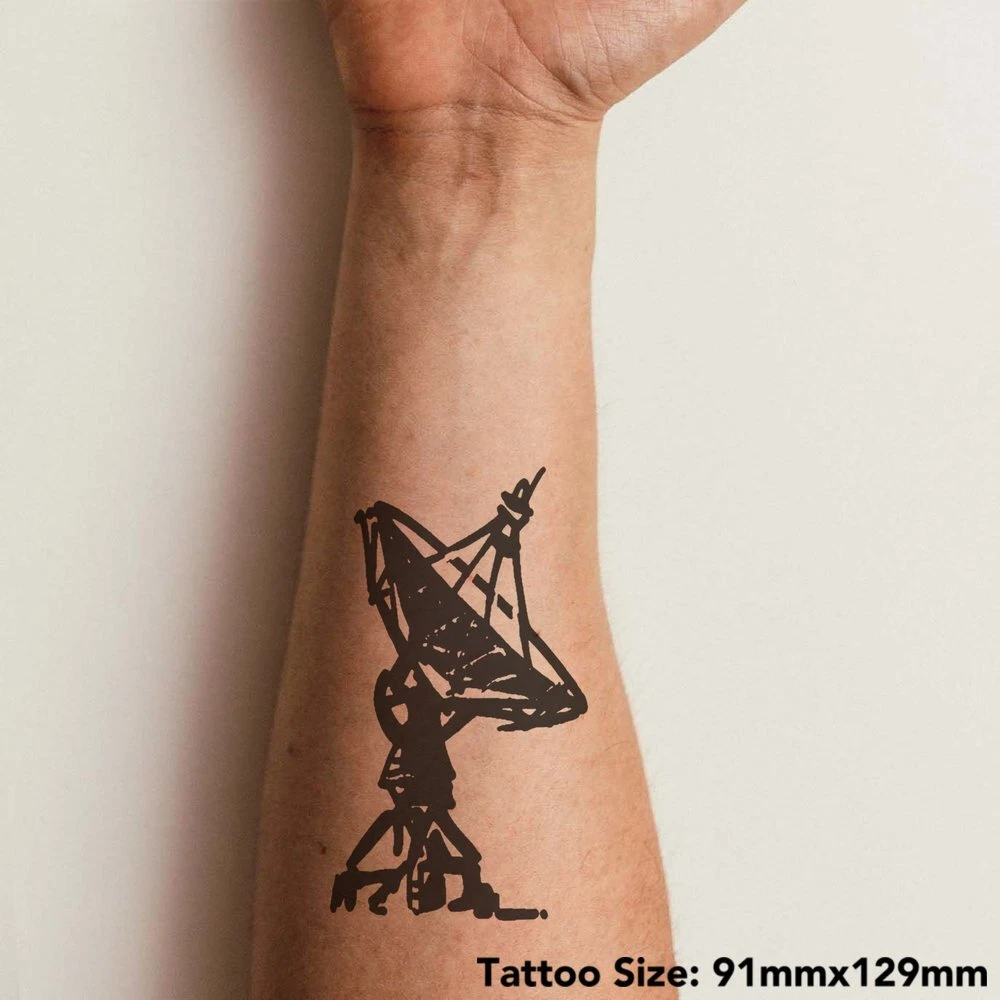 Large 'Satellite Antenna' Temporary Tattoo (TO00043544)