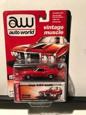 1/64 AUTO WORLD VINTAGE MUSCLE 1969 PONTIAC FIREBIRD TRANS AM RED BLACK STRIPES