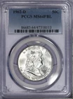 1962-D Franklin Half Dollar 50c PCGS MS64 FBL