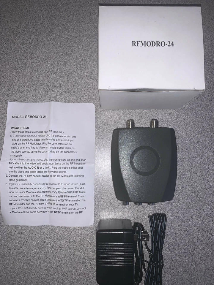 RF MODULATOR RFMODR0-24 A/V VIDEO TV CONVERTER DIRECTV DISH NETWORK CABLE TV NEW - Image 4 of 4