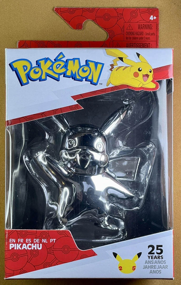 Pokemon Pikachu 3 Silver Figures 