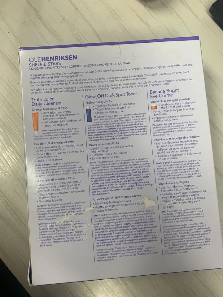 Ole Henriksen Juego de 3 piezas Shelfie Stars para el cuidado de la piel (crema para ojos, tónico para manchas, limpiador*Nuevo* Foto 2 de 3