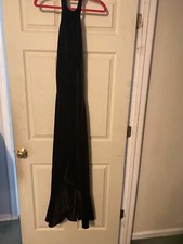Size Large formal black velvet ruffle bottom dress