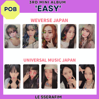 LE SSERAFIM EASY 3rd Mini Album JAPAN POB Photo card Weverse