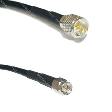 LMR200 Silver Mini UHF Male to SMA MALE Coax RF Cable USA Lot