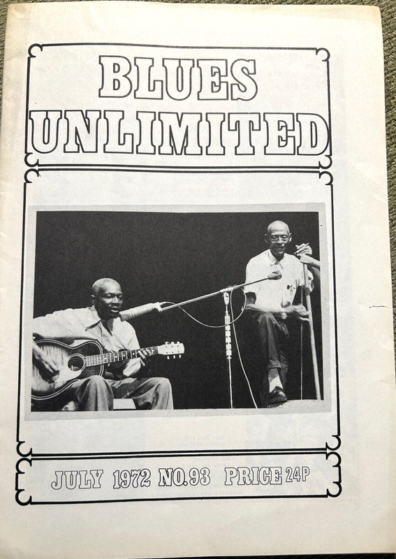 BLUES UNLIMITED MAGAZINE - JULY 1972 - EARL BELL & DEWEY CORLEY COVER
