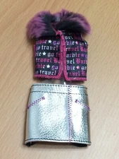 Barbie Fashion Fever My Scene Faux Fur Vest Silver Leather Skirt Outfit Rare