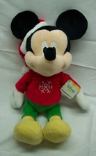 Disney Baby HOLIDAY CHRISTMAS MICKEY MOUSE W/ CRINKLE 19" Plush STUFFED ANIMAL