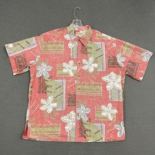Cooke Street Shirt Mens 2XL Red Floral Cotton Abstract Hawaiian Aloha Casual Dad