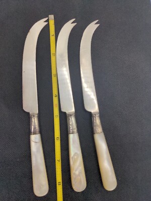 c 1928 MOP Handle ST AUGUSTINE FL Cheese Knife Ft Marion Greenleaf & Crosby Lot
