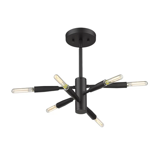 6 Light Semi Flush Mount - Picture 4 of 5