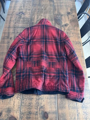 Vintage Abercrombie & Fitch Men's Large Red Plaid Pine Point Wool Jacket. image 3