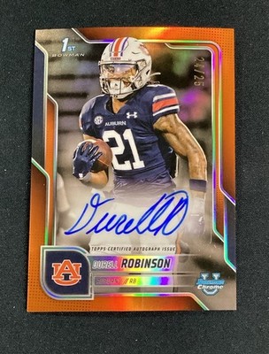 2025 Bowman Chrome University Durell Robinson Auto Orange /25 #BCA