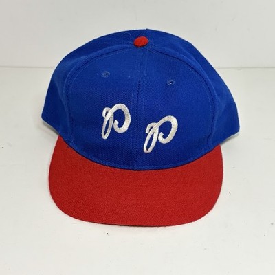 Vintage 90s Otto Snapback Hat Double P Script Logo Blue Red Green Undervisor
