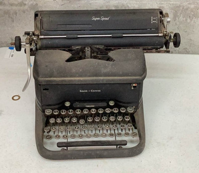 Smith Corona Super-Speed Desktop Typewriter Black Manual b3 bv