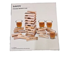 Savoy Stackable Drinking Game Stacking Blocks NIB
