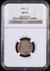 1863 NGC AU53 Indian Head Cent