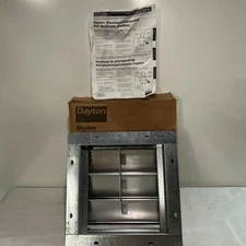 Dayton 2C517B 10 Inch Wall Shutter Galvanized 3 Shutters