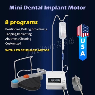 Dental Implant Surgical Brushless Motor 8 modes adjust speed 5 60 Ncm+Foot Pedal