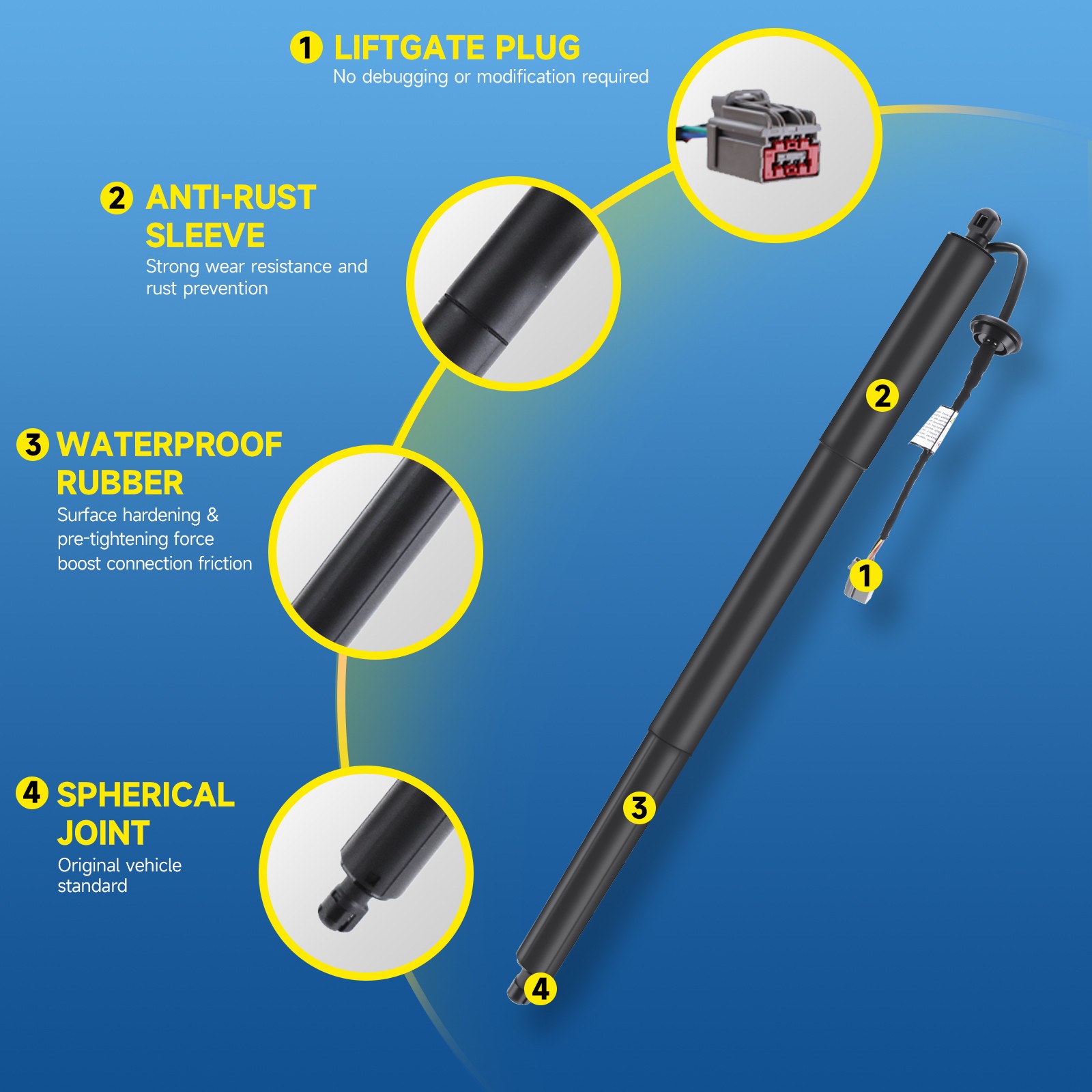 UIU 2Pcs Front Hood Lift Supports Shock Struts for Nissan Maxima 3.5L 2009-2014