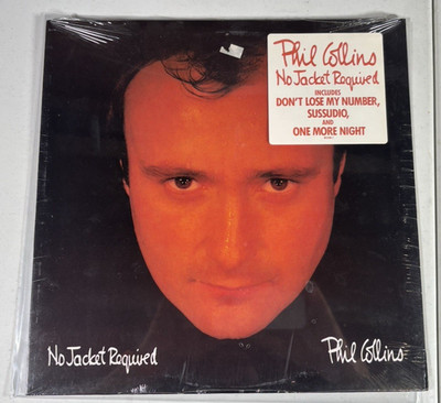 ORIGINAL SEALED PHIL COLLINS No Jacket Required HYPE STICKER  Excellent!
