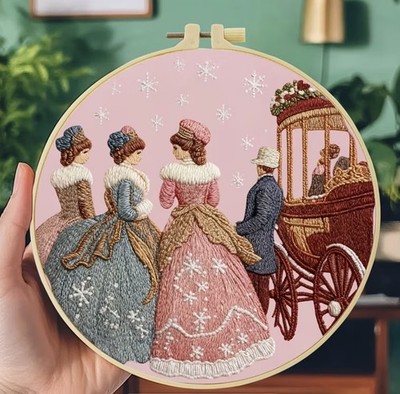 Stickpackung - Days Gone By (Ladies who Lunch) Komplettset 20 cm mit Reifen