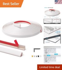 20ft Outside Vinyl Corner Trim Peel and Stick for Tile and Wall Edges, Furnit...