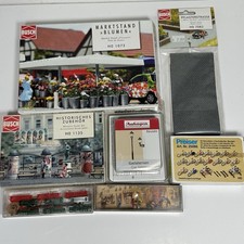 HO European Town Market Scene Lot Busch Preis...