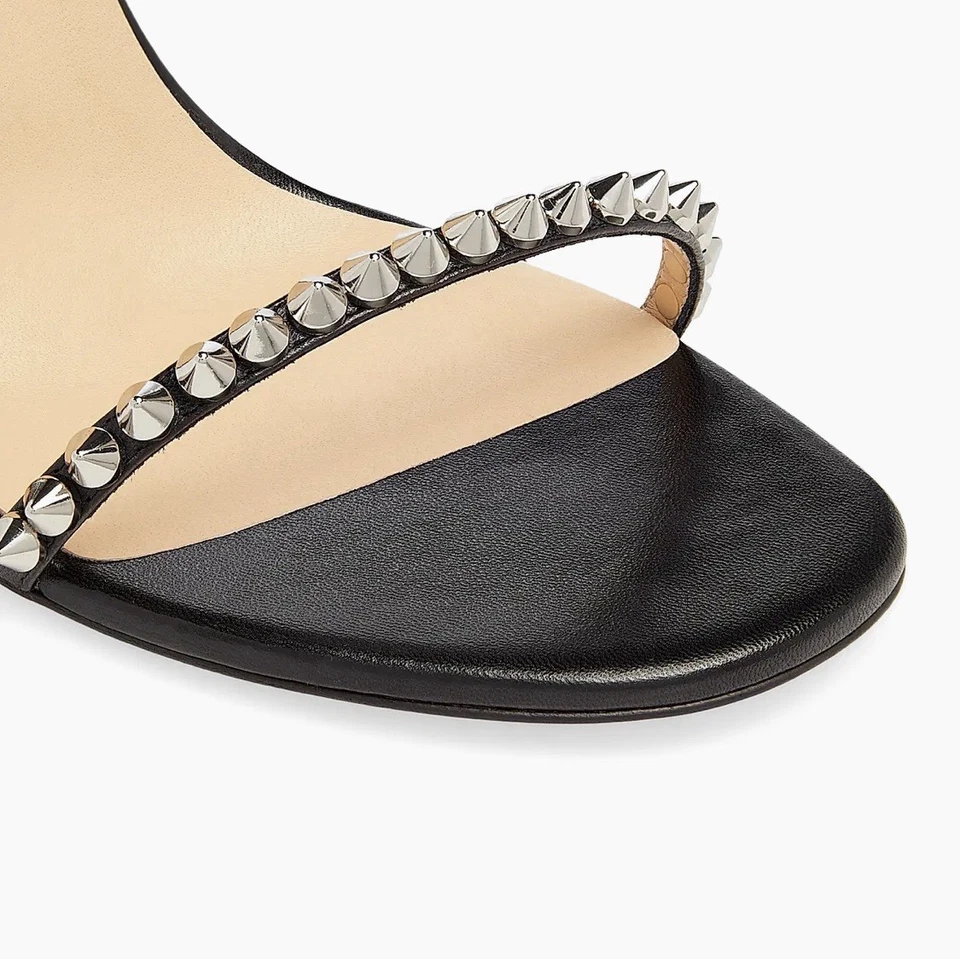 Christian Louboutin So Me 100 studded black leather Heels Size 6 36 1200129 BK65 - Image 4 of 4