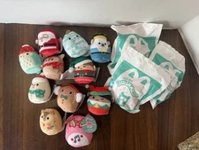 Squishmallows Squishville Christmas & Misc Lot 11 Mini Plush W/3 Surprise Mcdon