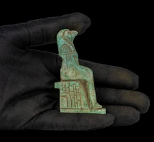 Authentic Ancient Egyptian Statue – Horus Falcon God Rare Antiquity Artifact BC