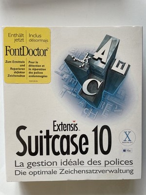 RARITÄT - Extensis Suitcase 10 - Mac - Deutsch, Französisch