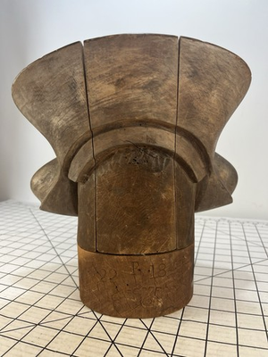 #ad Rare Pre Civil War 1800s VINTAGE ANTIQUE MILLINERY WOOD HAT Wig MOLD Primitive $849.99