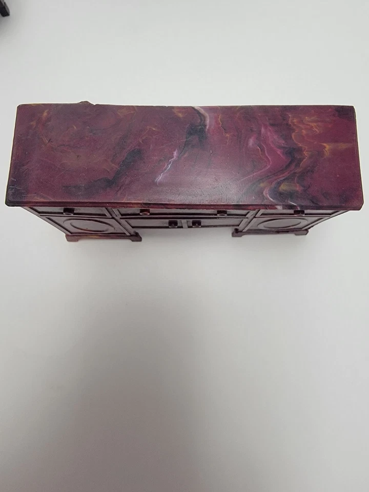 RENWAL vintage Dollhouse Furniture- Piano, desk, fireplace. 1940s and 50s - Image 4 of 4