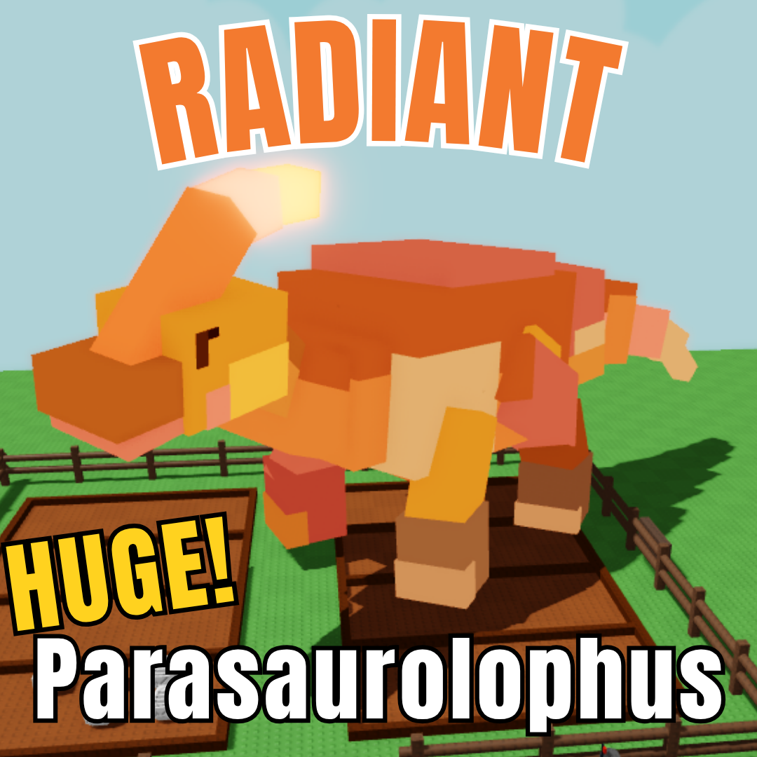 ROBLOX┃Grow A Garden┃🦖 Radiant HUGE Parasaurolophus 🦖┃Same Day Delivery 🚚