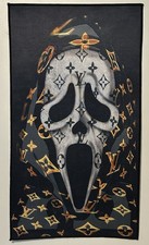 Black Scream Accent Rug 32 X 18 In Rectangle Floor Mat for Any Room