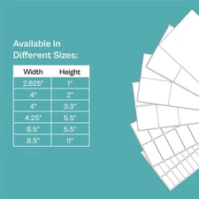 1000 to 2000 Shipping Mailing Sticker Labels Laser Sheet Self Adhesive White