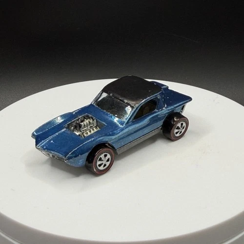 Vintage Hot Wheels Redline Python Light Blue US Base - Very Nice Car!
