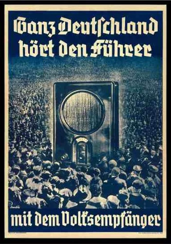 WW2 WWII German Third Reich Radio Listeners Military War Propaganda Poster Print