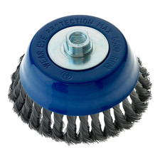 Mercer Industries 189040 - 6" X 5/8"-11 Knot Cup Brush, .014 Carbon Steel Wire