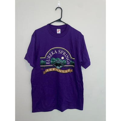 #ad #ad Vintage Eureka Springs Shirt Arkansas Mountain Purple 90s Tee VTG Large L $21.00