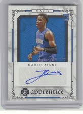 2020 2020-21 Panini Chronicles Excalibur Karim Mane #APR-KMN Apprentice Signatur