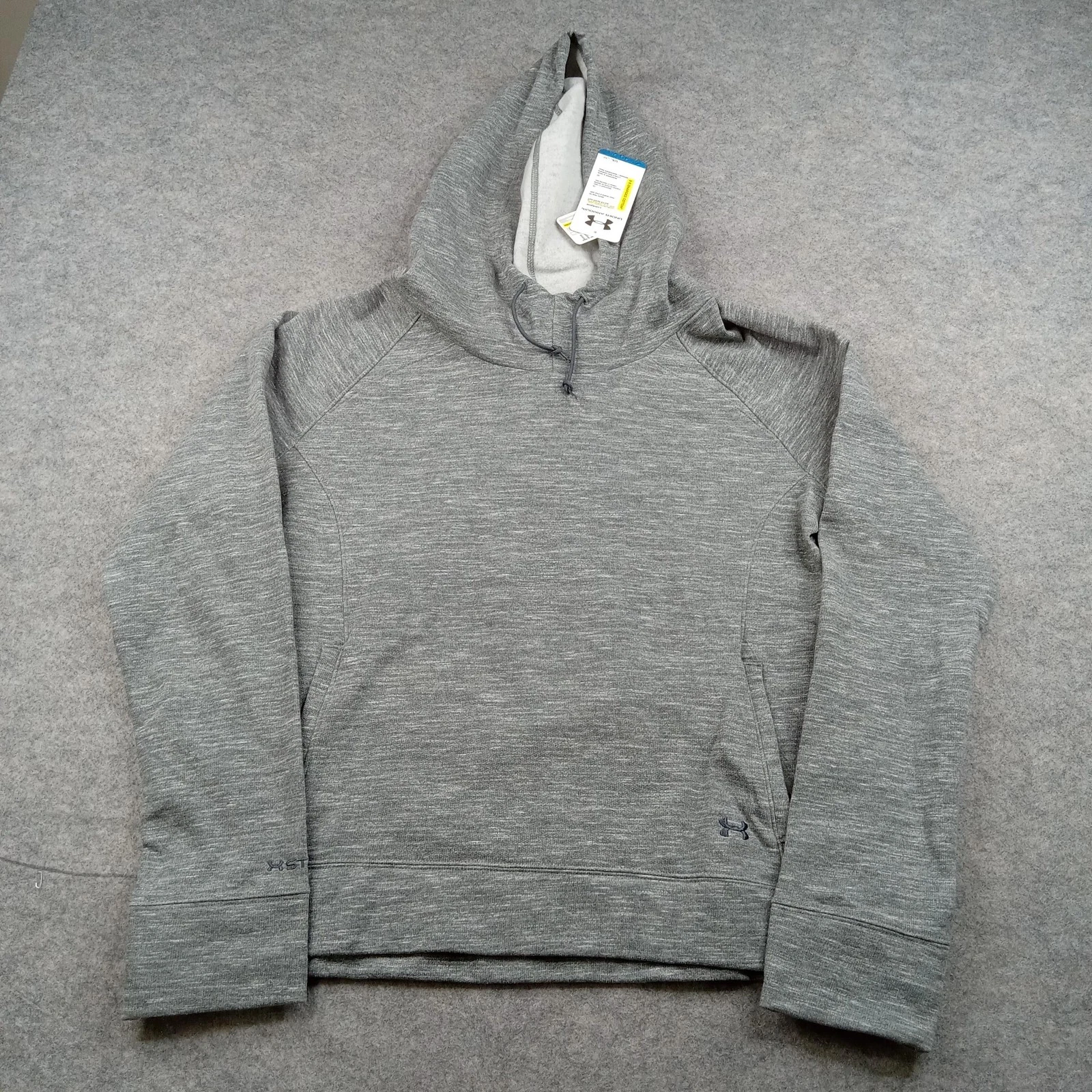 Under Armour Hoodie Mens XL Gray ColdGear Semi-Fitted Fleece Pullover Sweatshirt