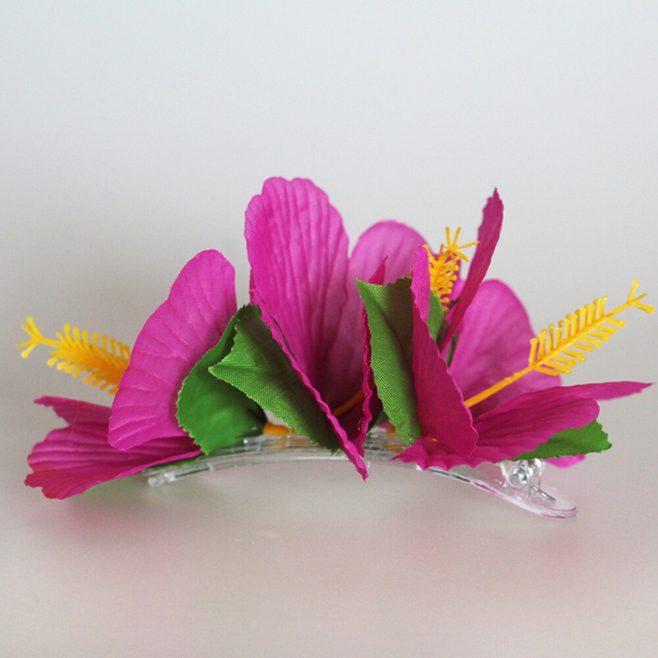 12PCS Hair Clips Hibiscus Flower Hair Pins Headdress for Wedding