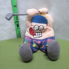 SILLY SLAMMERS plush golfer McDivot doll plaid Golf Pro toy PO ed Golfer 1998
