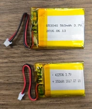 NEW OLD STOCK 3.7V Rechargeable Battery Lithium Lipo with JST Connector