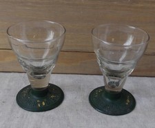 RARE 2 ANCIENS VERRES PERNOD EXPORT après l'effort 1932 BISTROT PUBLICITAIRE