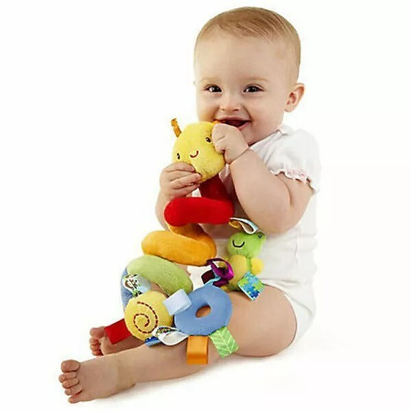 Baby Crib Cot Pram Hanging Rattles Spiral Stroller Seat Toy with
